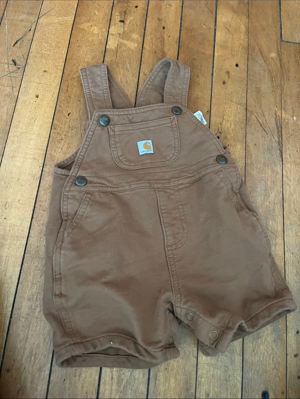 Carhartt Brown Toddler Shortall Overalls